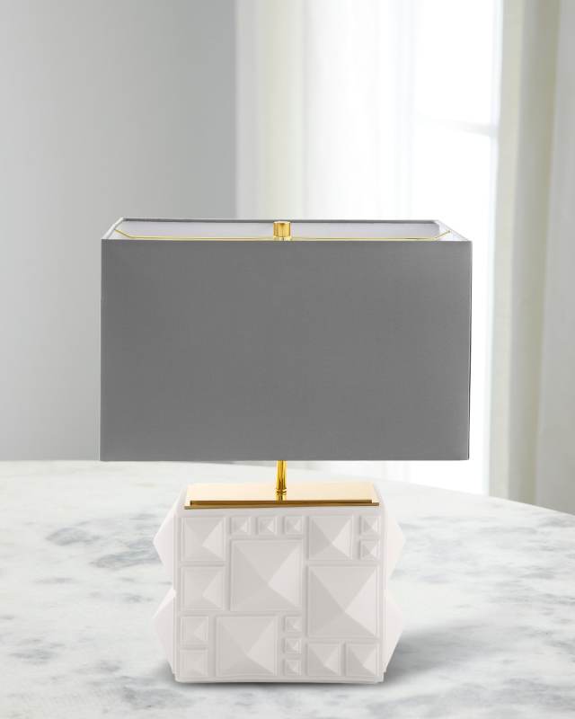 Charade Studded 2-Light Table Lamp, 21"